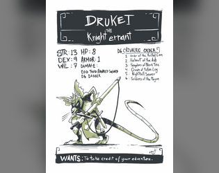 Druket, kight errant NPC