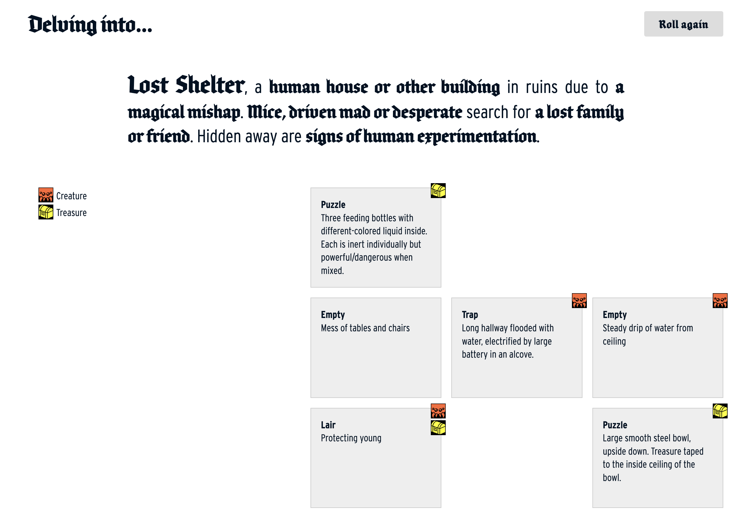 Adventure Site Generator