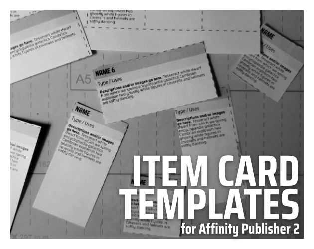 Item Cards Template | Publisher 2 Print-At-Home