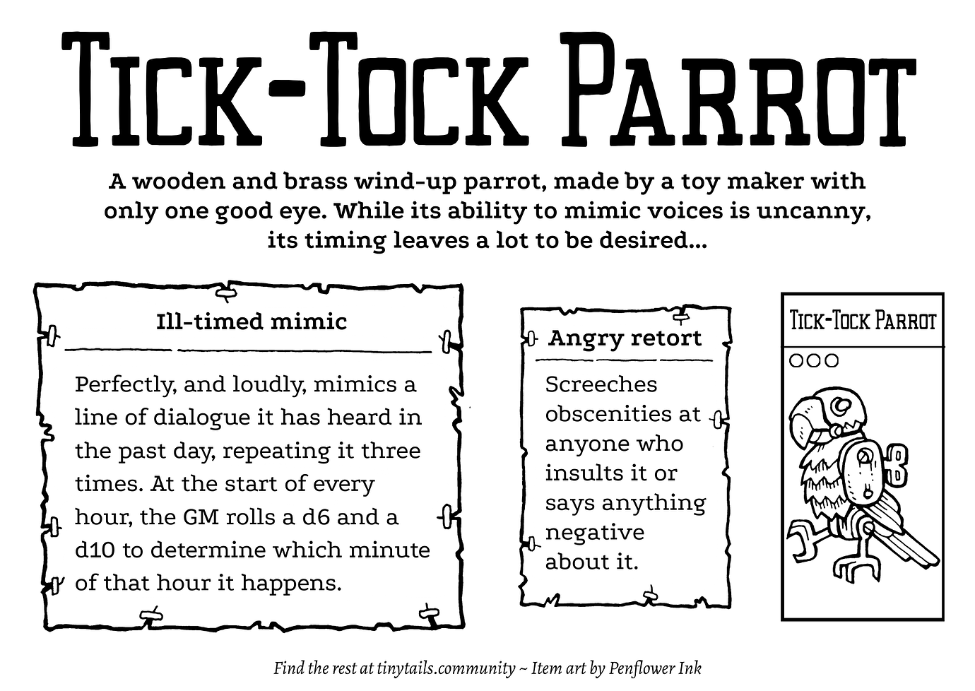 Tick-Tock Parrot